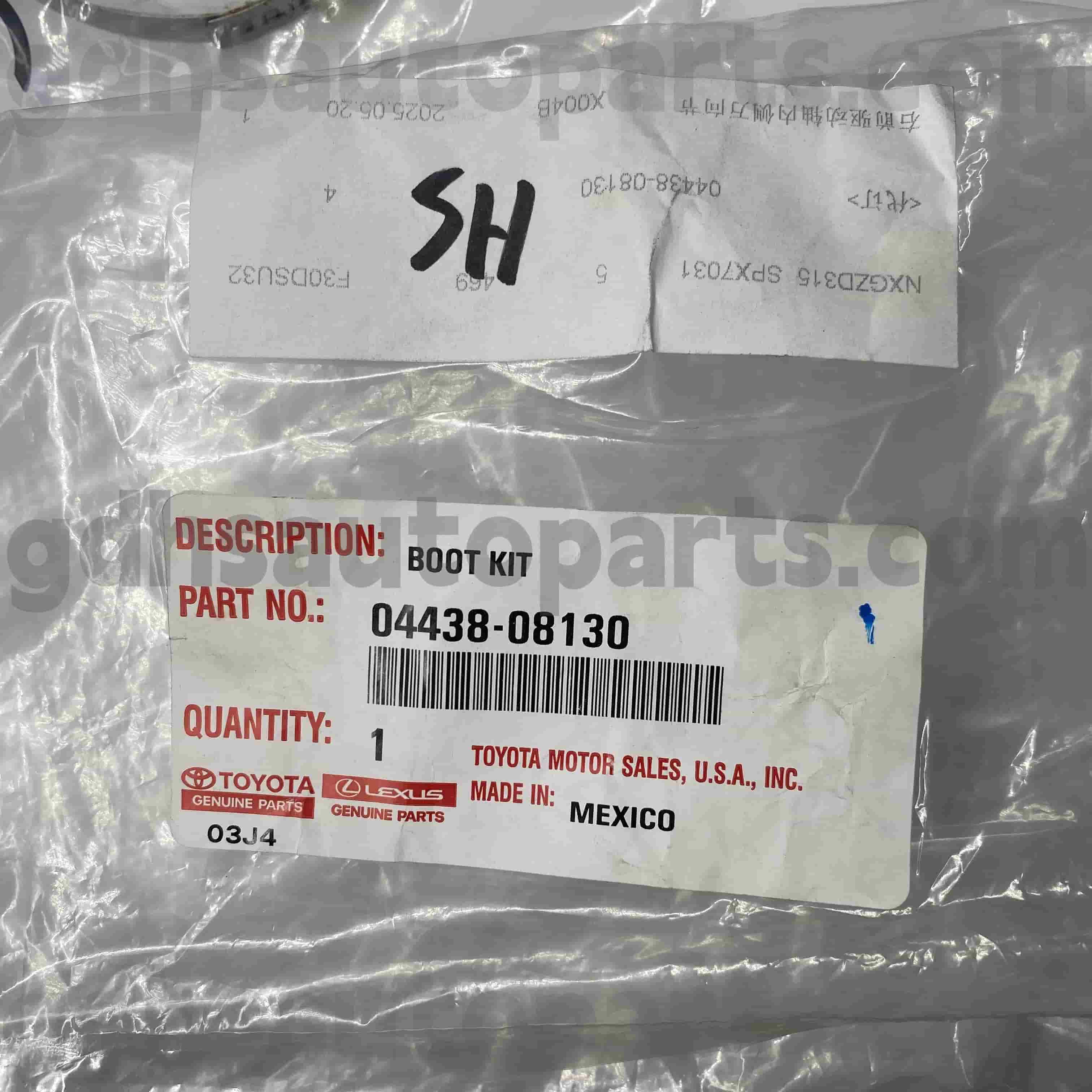 04428-08130 Toyota справжні деталі CV Boot для шасі №. GSV40/60 GSL3#