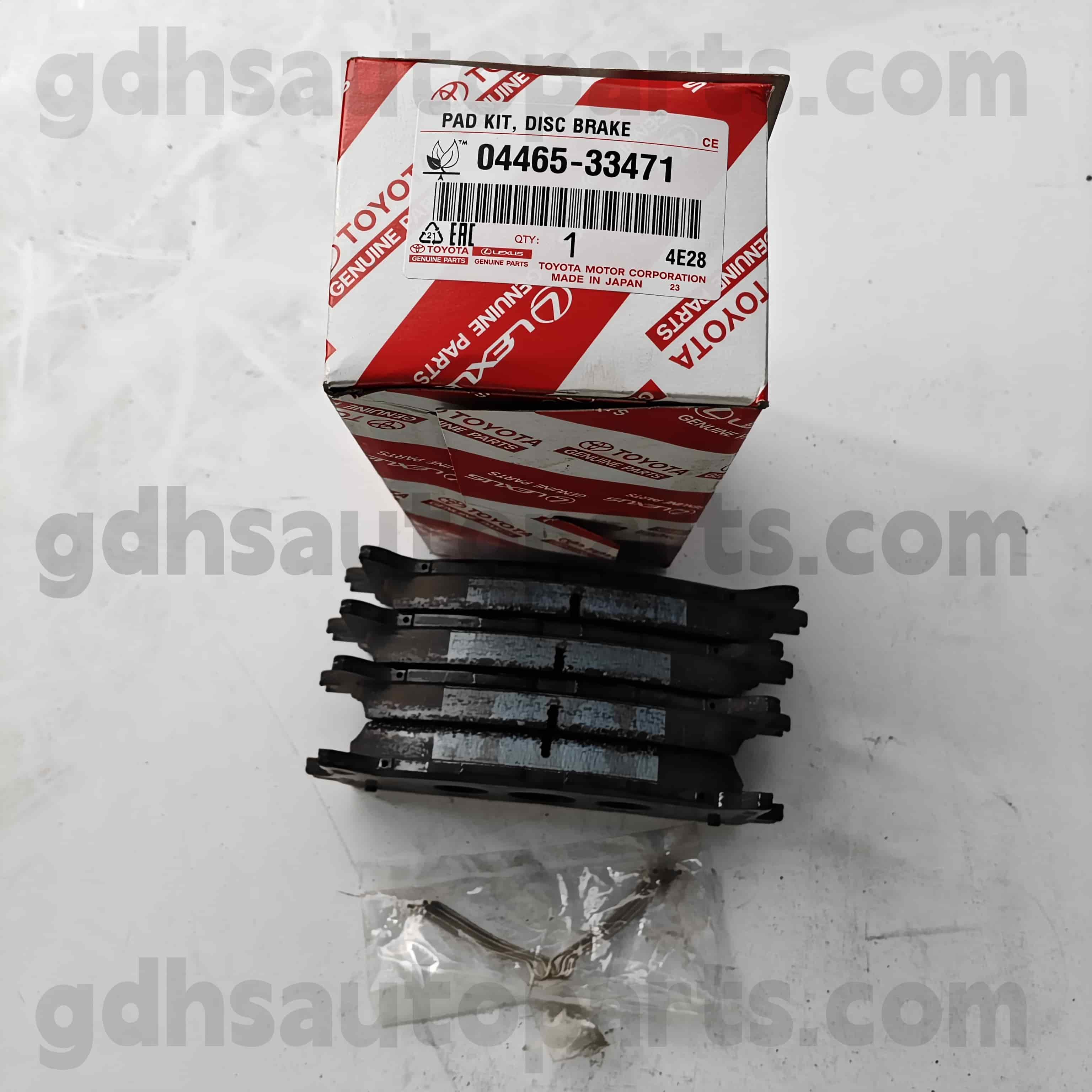 04465-33471 Toyota Engline Parts Pront Gure Pads для Camry 、 Lexus ES240/350 шасі №. ACV51, ASV50, AVV50..taiw