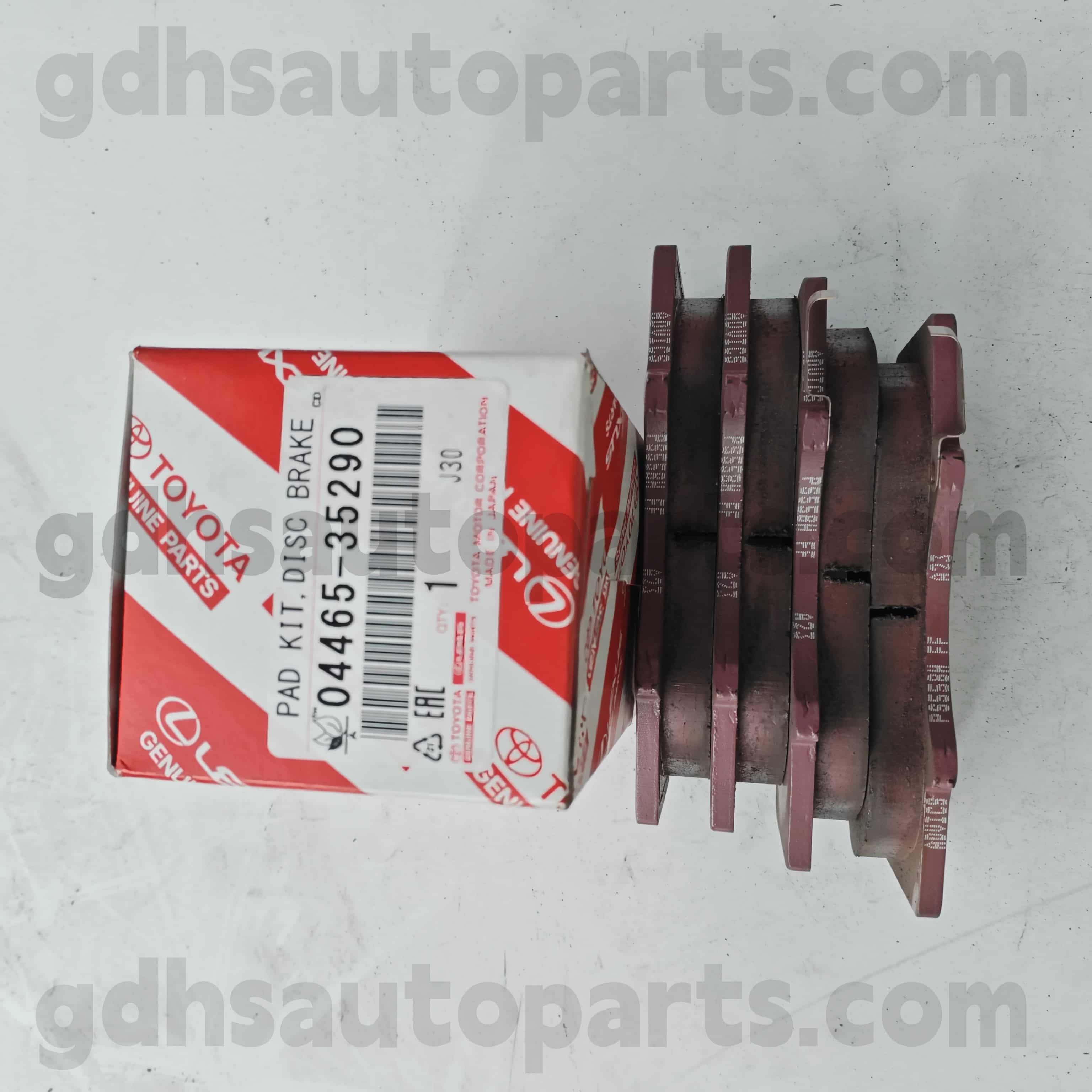 04465-35290 Toyota справжні деталі передня гальмівна накладка для земельного крейсера Prado 、 Fortuner 、 FJ Cruiser 、 Hilux 、 Sequoia Chassis №GRJ12#, KDJ120, KZJ120, LJ12#, RZJ12#, TRJ12#..