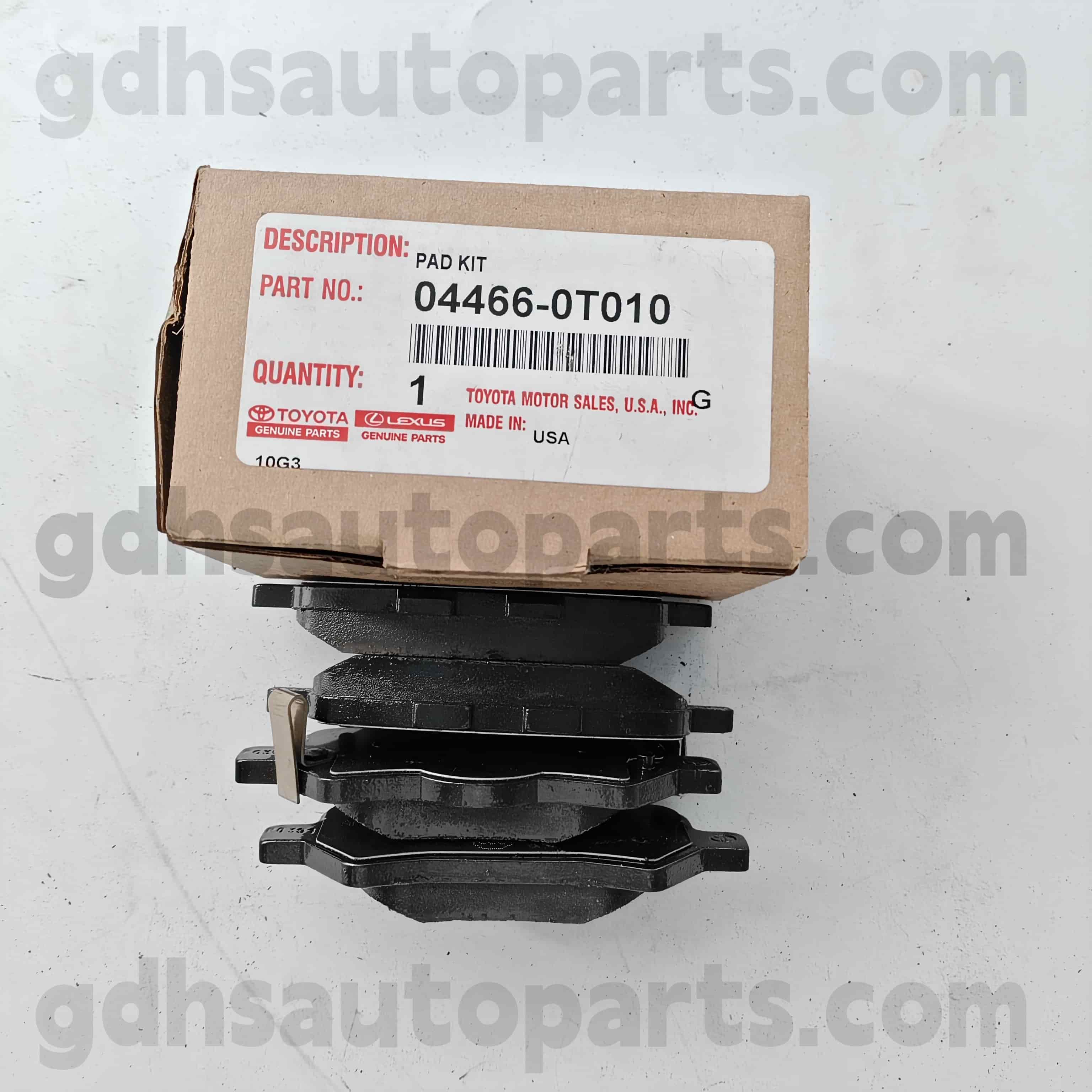 04466-0T010 Toyota справжні деталі задня гальмівна накладка для шасі Вензи № AGV1#