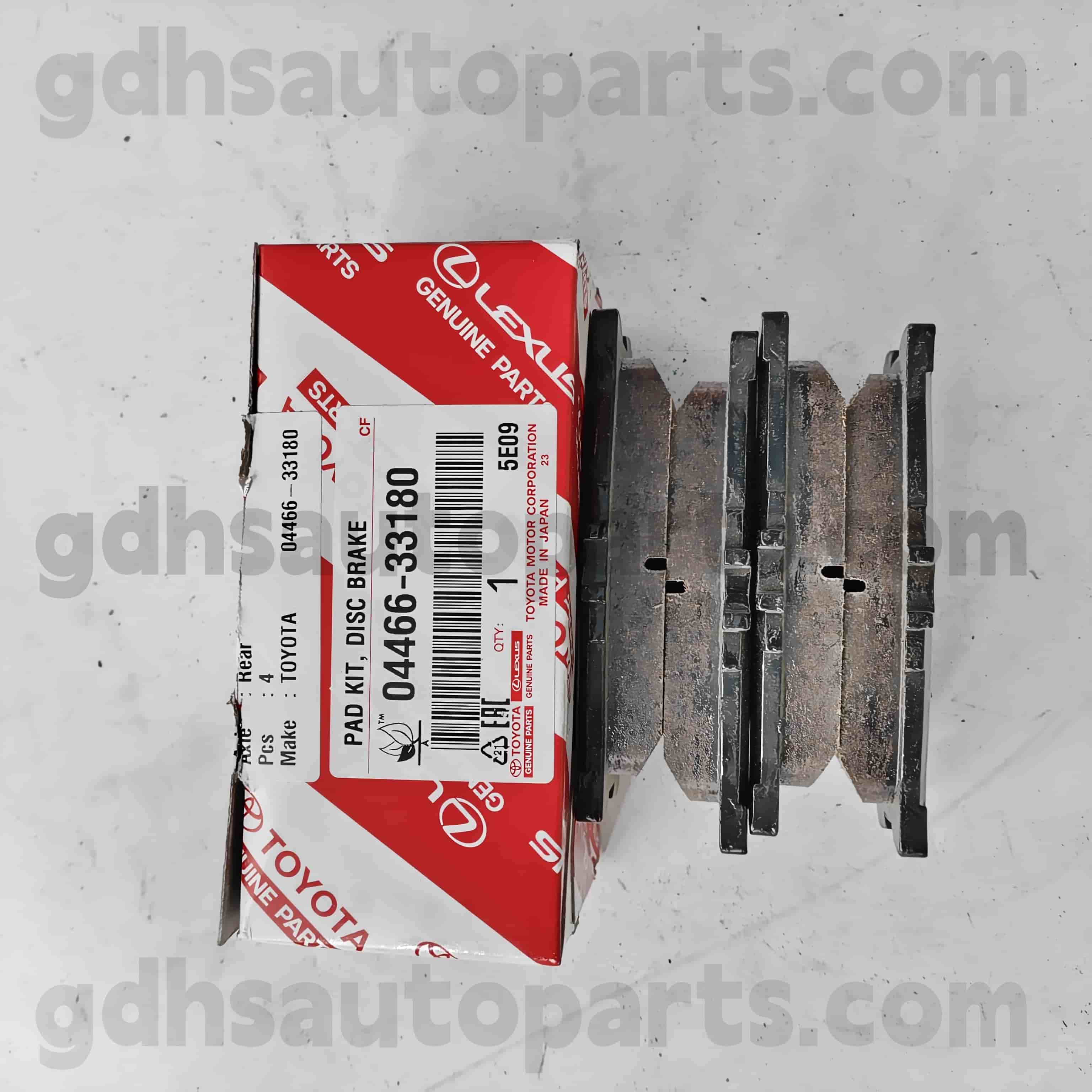 04466-33180 Toyota справжні деталі задні гальмівні прокладки для Camry 、 Lexus ES240/350 шасі № AHV40..JPP