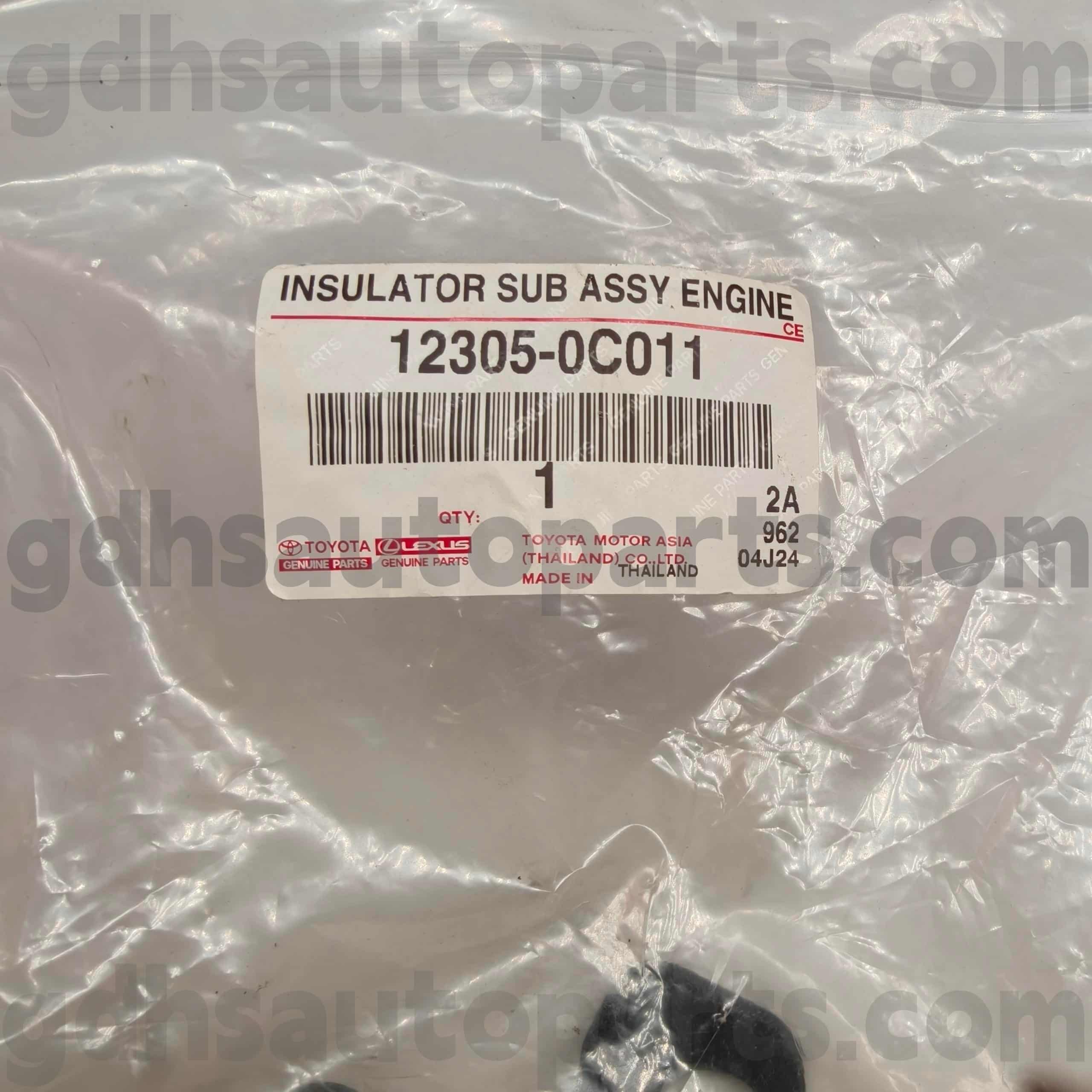 12305-0C011 Оригінальні запчастини Toyota Права опора двигуна для HILUX, шасі FORTUNER № TGN51