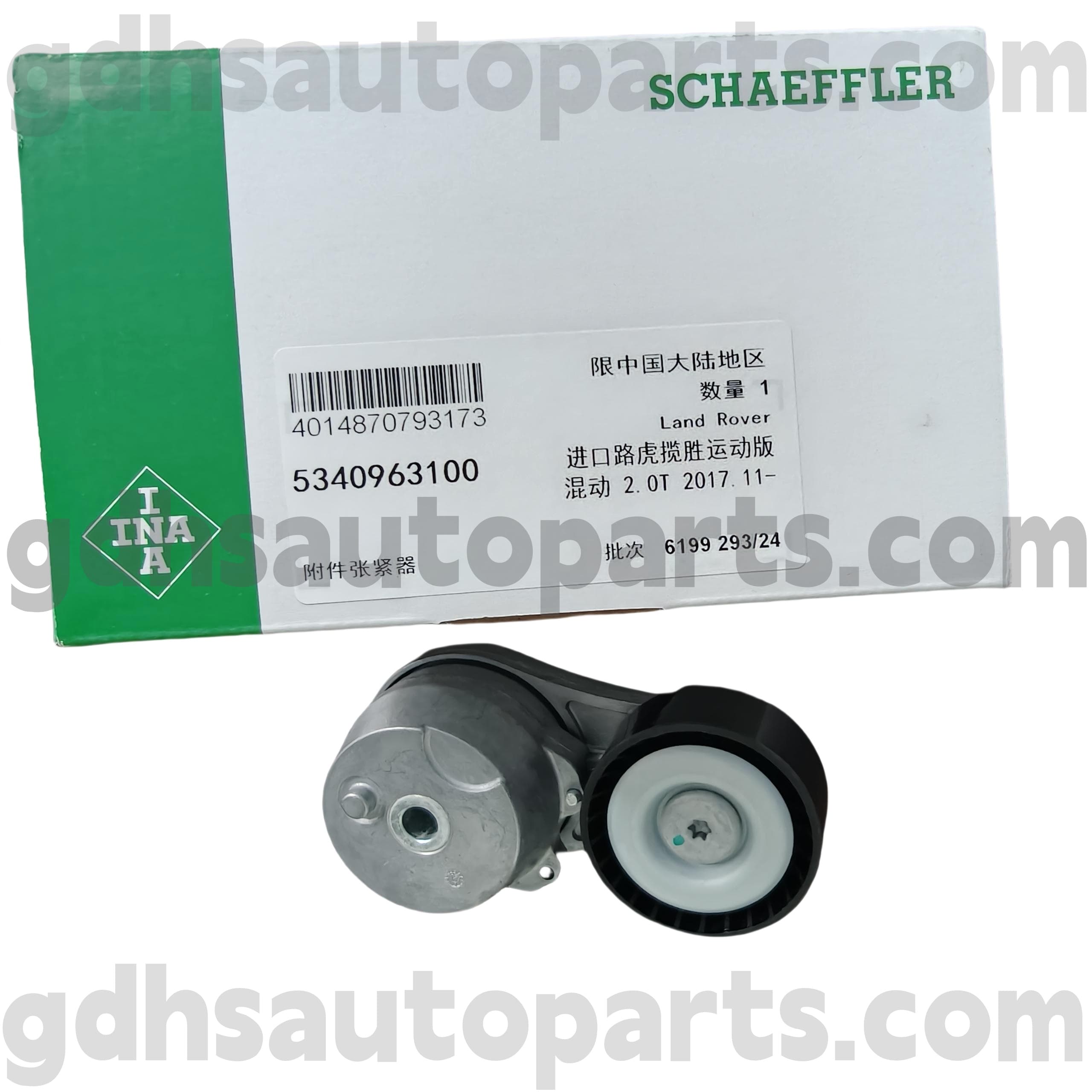 5340963100 Schaeffler INA Hrive Relt Ensoner для Range Rover Velar, New Defender, Range Rover, Range Rover Sport OE No.lr100927